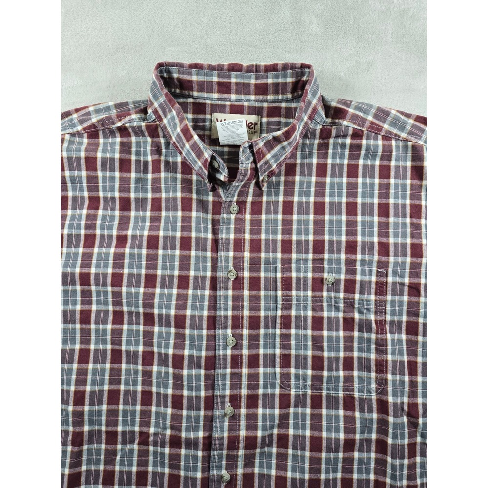 Wrangler Rugged Wear Shirt Mens 3XT‎ Plaid Button Up Shirt Long Sleeve Pocket